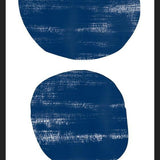 Cuadro Indigo scratched shape