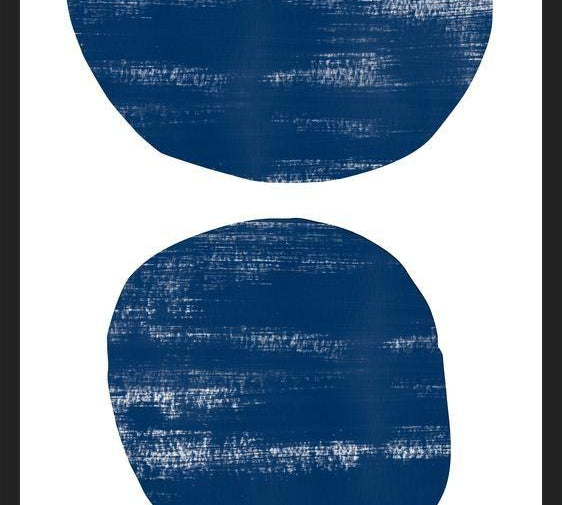 Cuadro Indigo scratched shape