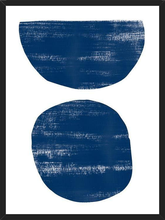 Cuadro Indigo scratched shape