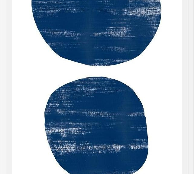 Cuadro Indigo scratched shape