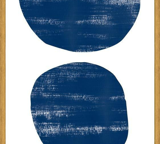 Cuadro Indigo scratched shape