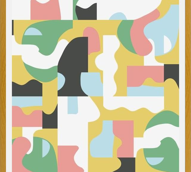 Cuadro Organic Matisse Blocks Pink Mustard