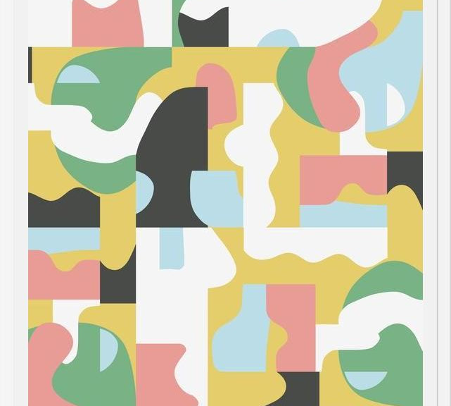 Cuadro Organic Matisse Blocks Pink Mustard
