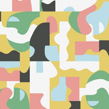 Canvas Organic Matisse Blocks Pink Mustard