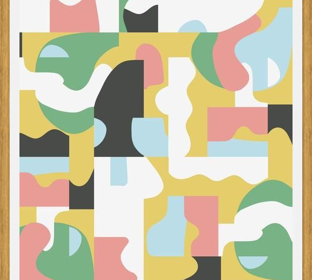 Cuadro Organic Matisse Blocks Pink Mustard