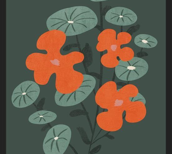 Cuadro Flowers In Green