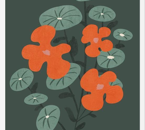 Cuadro Flowers In Green
