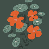 Canvas Flowers In Green