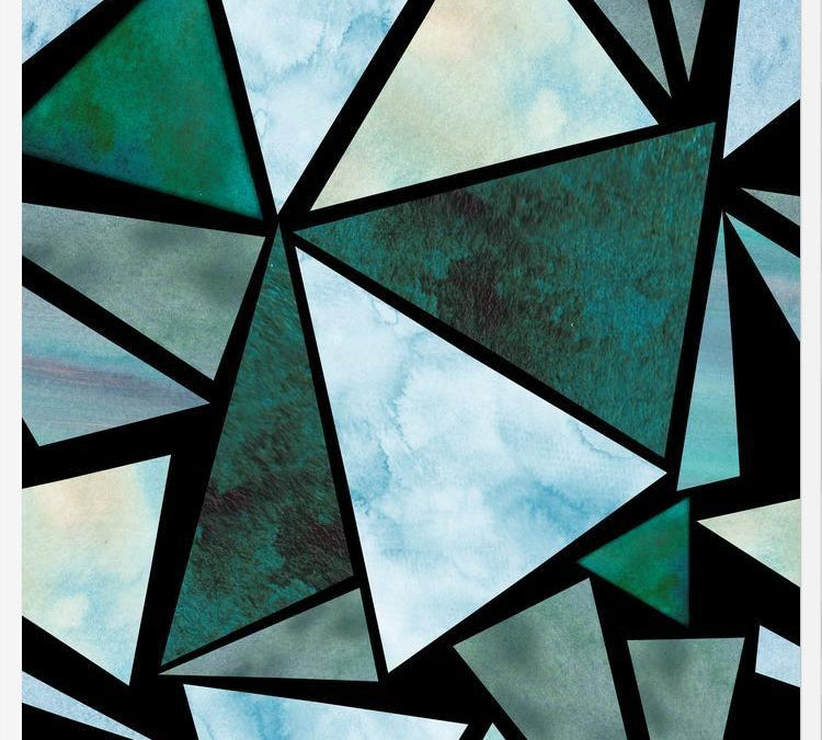 Cuadro Watercolor Triangles