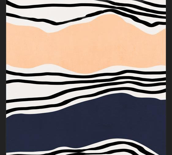 Cuadro Modern irregular Stripes 08