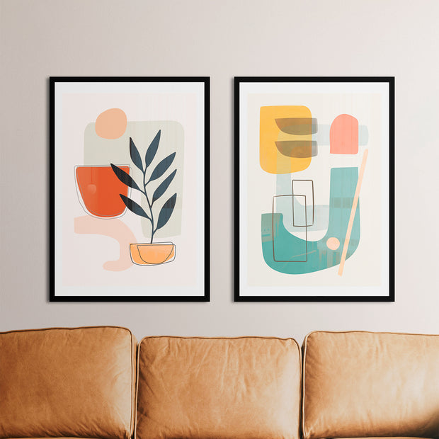 Set de Cuadros Abstract shapes