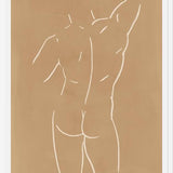 Cuadro Male body sketch - Camel