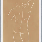 Cuadro Male body sketch - Camel