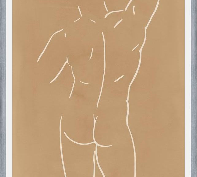Cuadro Male body sketch - Camel