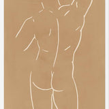 Cuadro Male body sketch - Camel