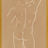 Cuadro Male body sketch - Camel
