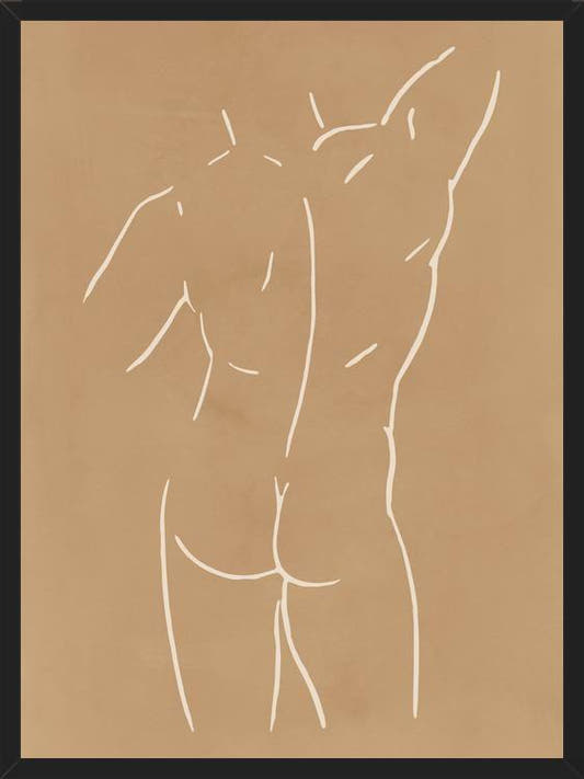 Cuadro Male body sketch - Camel
