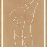 Cuadro Male body sketch - Camel