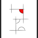 Cuadro Minimalíneas Rojo