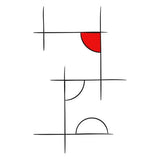 Canvas Minimalíneas Rojo