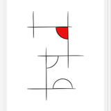 Cuadro Minimalíneas Rojo