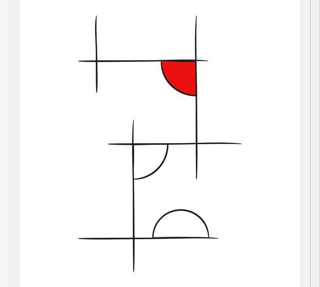Cuadro Minimalíneas Rojo
