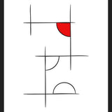 Cuadro Minimalíneas Rojo
