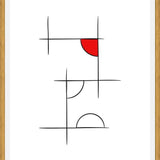 Cuadro Minimalíneas Rojo