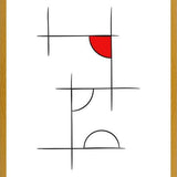 Cuadro Minimalíneas Rojo