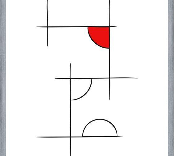 Cuadro Minimalíneas Rojo