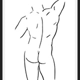Cuadro Male body sketch 1 - Black and white