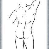 Cuadro Male body sketch 1 - Black and white