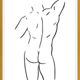 Cuadro Male body sketch 1 - Black and white