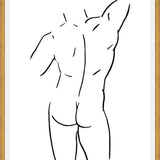 Cuadro Male body sketch 1 - Black and white