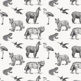 Mantel de Hule Animales chilenos byn