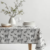 Mantel de Hule Animales chilenos byn
