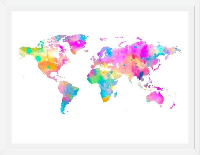 Cuadro Watercolor World