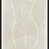 Cuadro Female body sketch - Sand