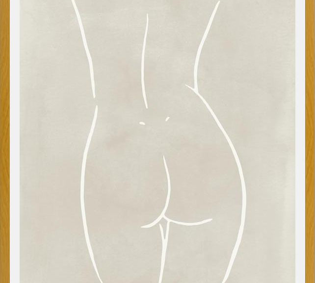 Cuadro Female body sketch - Sand