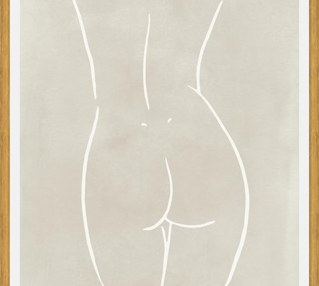 Cuadro Female body sketch - Sand