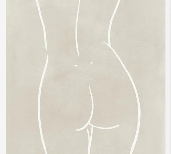 Cuadro Female body sketch - Sand