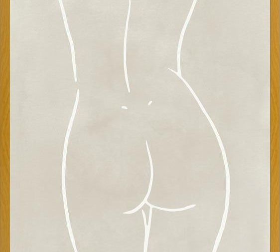 Cuadro Female body sketch - Sand
