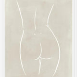 Cuadro Female body sketch - Sand