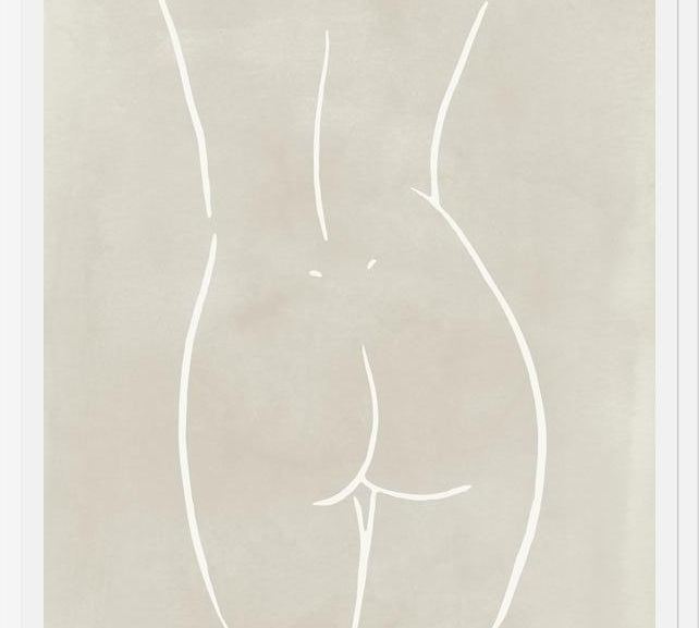 Cuadro Female body sketch - Sand
