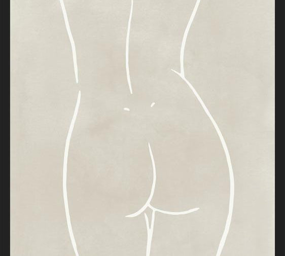 Cuadro Female body sketch - Sand
