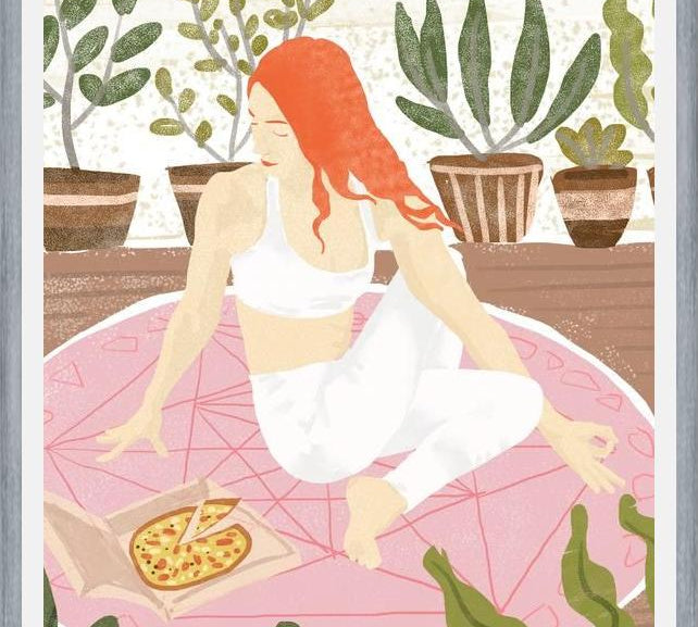 Cuadro Yoga + Pizza