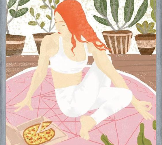 Cuadro Yoga + Pizza