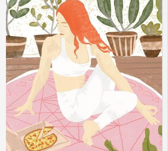 Cuadro Yoga + Pizza