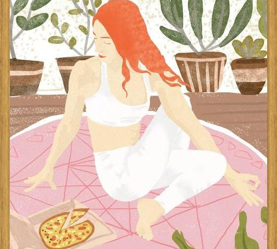 Cuadro Yoga + Pizza