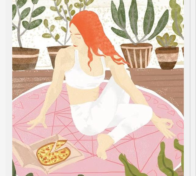 Cuadro Yoga + Pizza